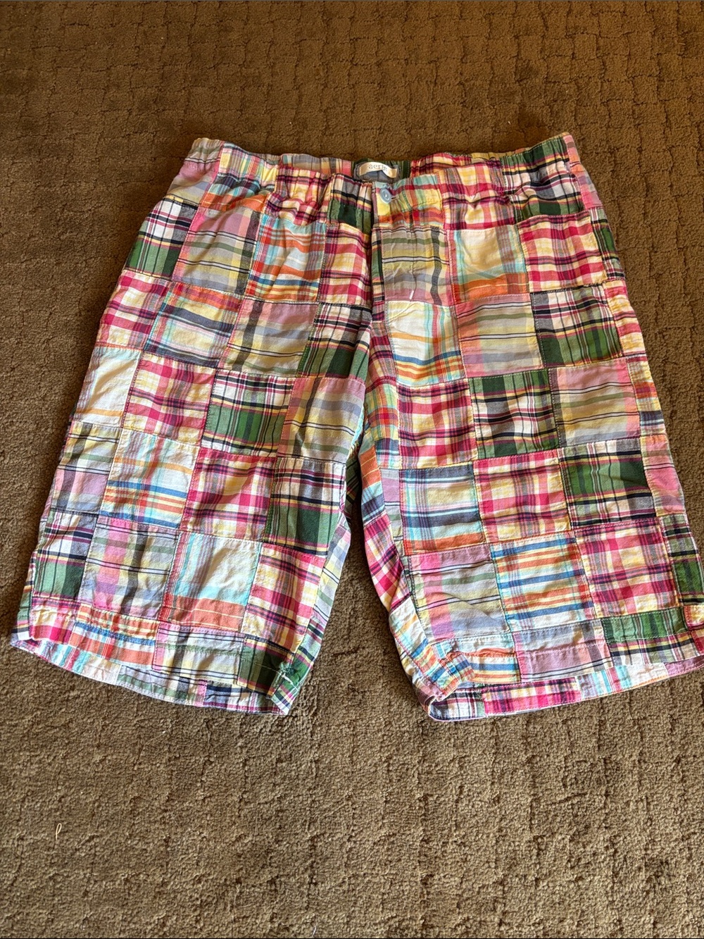 Vintage Aerie Y2K Plaid Madras Patchwork Shorts Multicolor Size Small